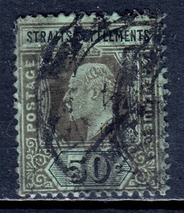 Straits Settlements - Scott #122 - Used - Heavily hinged, creasing - SCV $5.25