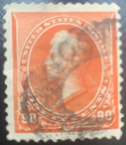 1890 Oliver Perry 90 cent #229 US Stamp Used