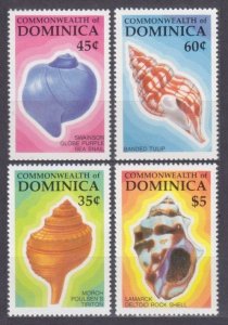 1987 Dominica 1031-1034 Marine fauna - Sea Shells 7,00 €
