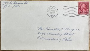 US #634 Used on Cover w/1931 Cancel - 2c George Washington 1926 [CVR332]