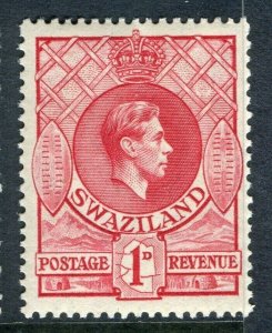 SWAZILAND; 1938 early GVI issue fine Mint hinged 1d. value