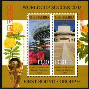 GAMBIA 2620-2643 MNH S/S SCV $110.00 BIN $66.00 WORLDCUP SOCCER