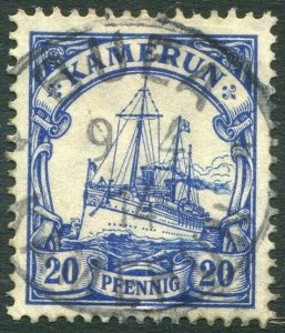 CAMEROUN-1905-19 20pf Ultramarine Sg K23 FINE USED V36323