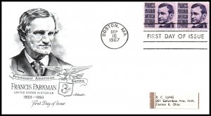 US 1281 Francis Parkman Artmaster Label FDC