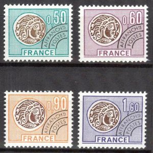 France 1976 Precancelled stamps West Celtic Coins from Gaul (I)set of 4 MNH