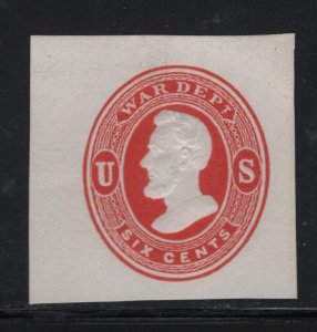 UO37 VF-XF unused cut square with nice color cv $ 75 ! see pic !