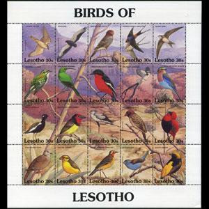 LESOTHO 1992 - Scott# 886 Sheet-Birds NH