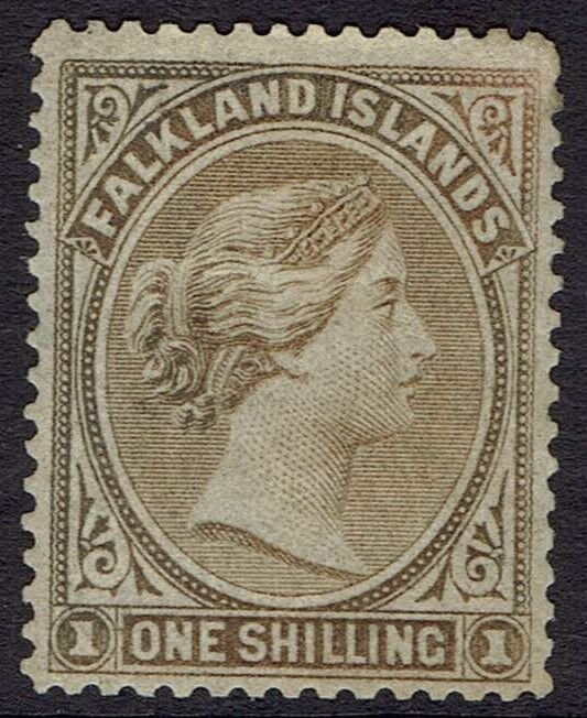 FALKLAND ISLANDS 1878 QV 1/- NO WMK