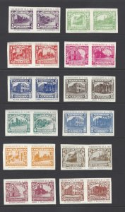 Nicaragua,  Unissued OGH Se-Tenant 'TERREMOTO 31-3-1931. Before/after di...