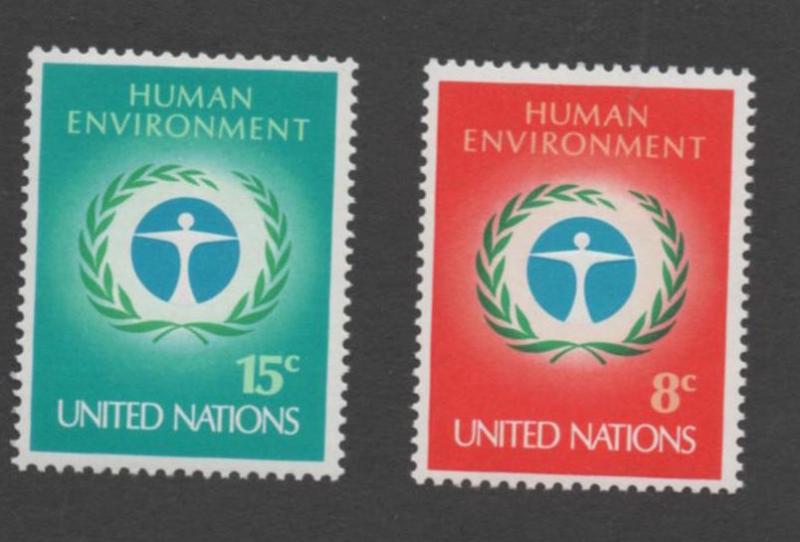 SCOTT   229-230   single   MNH UN New York 1972