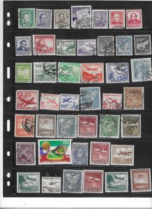 CHILE COLLECTION ON STOCK SHEET MINT/USED