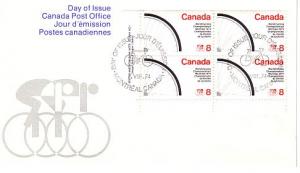 Canada FDC, Official, Plate Block, Unaddressed #642