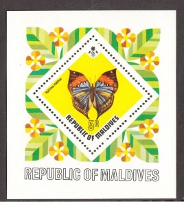 MALDIVE ISL Sc 454 NH issue of 1973 - S/S Butterflies