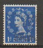 Great Britain SG 588 Used 2 graphite lines on reverse