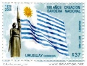 2008 old pattern no longer use national flag & sculpture URUGUAY Sc#2256 MNH