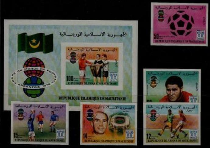 Mauritania 375-77,C182-84 MNH imperf. Football-78