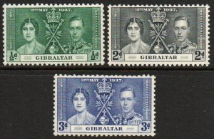 Gibraltar Sc #104-106 Mint Hinged