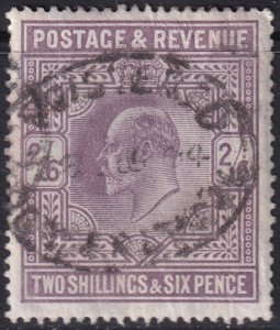 Great Britain 1902 Sc 139 used registered Liverpool cancel