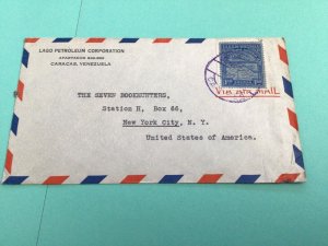 Venezuela Lago Petroleum Airmail to New York  postal Cover Ref 64724