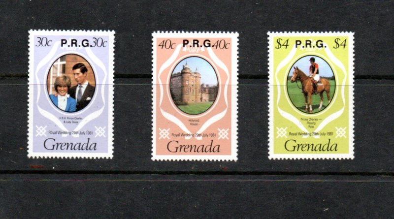 GRENADA 1981 ROYAL WEDDING WITH PRG OVERPRINT