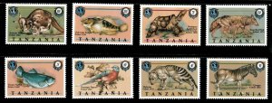 Tanzania 1990 - Extinct Animals, Wildlife - Set of 8 Stamps - Scott 545-52 - MNH