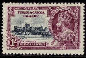 TURKS & CAICOS ISLANDS GV SG190, 1s slate & purple, M MINT.