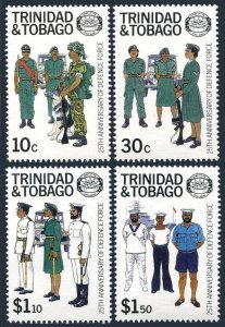 Trinidad & Tobago 467-470, MNH. Defense Force, 25th Ann. 1988. Uniforms.