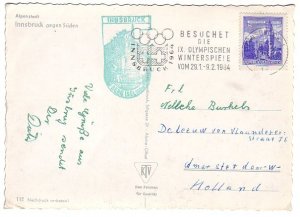 Postcard / Postmark Switzerland 1964 Winter Olympic Games 1964 - Innsbruck