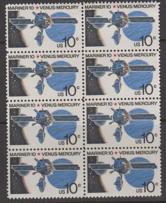 USA #1557 Mariner 10 Block of 8 MNH