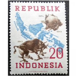 RARE MINT INDONESIA AIRMAIL STAMP FROM 1949.. SCOTT # 63. MINT