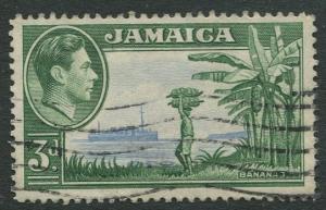 Jamaica -Scott 121 - KGVI Definitive -1938 - Used - Single 3p Stamp