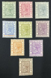 MOMEN: GOLD COAST SG #11-19a 1884-91 MINT OG H LOT #61184