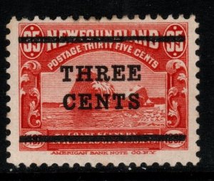 NEWFOUNDLAND SG147 1920 3c on 35c RED MTD MINT