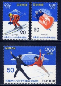 JAPAN Sc#1103-5 1972 11th Winter Olympic Games, Sapporo MNH