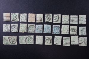Great Britain Scott #127(3) & 143(25) Stamp Bundle Several Duplicates Used