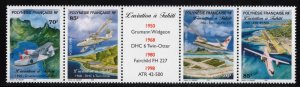FRENCH POLYNESIA 1998 Domestic Airline; Scott 730, Yvert 556-59; MNH