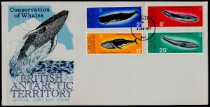 British Antarctic Territory 64-7 on FDC - Whales