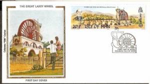 Isle of Man 1983 Great Laxey Wheel Designer Robert CosementColorano Silk Cove...
