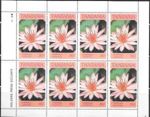 Tanzania in Bloom - Mint Mini Sheet Flowers #318 Caerulea