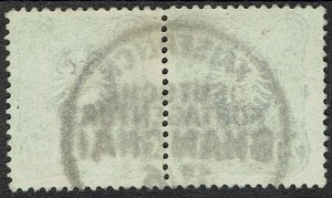 GERMAN PO IN CHINA 1886 EAGLE 20PF PAIR SHANGHAI POSTMARK 