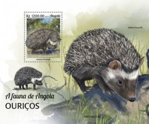 Angola - 2019 Southern African Hedgehogs - Stamp Souvenir Sheet - ANG190213b