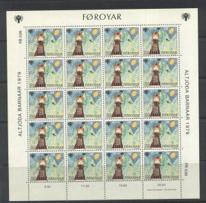 Faroe Islands 45-47 MNH Sheets of 24