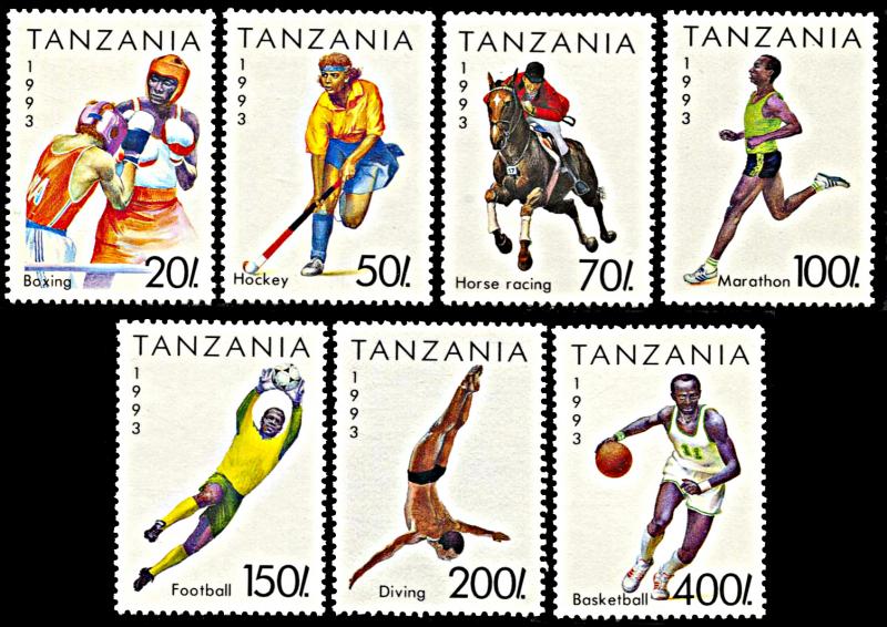 Tanzania 1018-1024, MNH, Various Sports