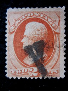 US - SCOTT# 146 - ORANGE BROWN - USED - CAT VAL $20.00 (1)