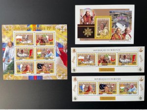 Burundi 2014 / 2015 Mi. 3506 - 3511 Bl. 519 - 520 Pope John Paul II Pope Pope-