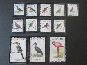 Kenya 1993 Sc 594,7,600,602-10 bird MNH