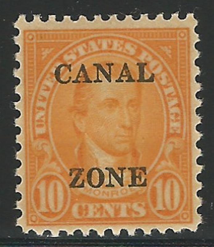 Canal Zone, 1925, Scott #87, 10 orange, mint, N.H., V.F.