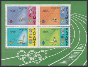 BAHAMAS Sc#338a Olympic Games Munich Souvenir Sheet (1972) MNH