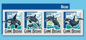 GUINEA-BISSAU 2015 MNH. ORCAS. Y&T Code: 6020-6023  |  Michel Code: 7929-7932