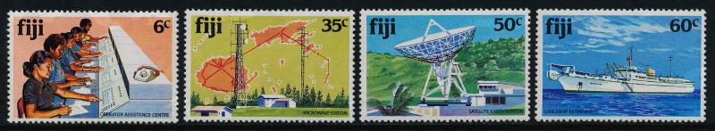 Fiji 445-8 MNH Communications, Map, Satellite, Map